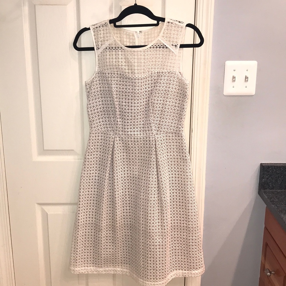 Beautiful Calvin Klein white eyelit dress